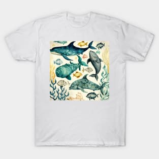 Vintage creatures of the sea T-Shirt